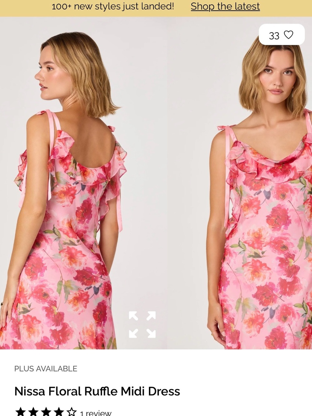 Astr Pink Floral Ruffle Chemise